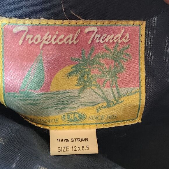 tropical trends purple striped colorful‎ Straw Woven Handbag round Bamboo Handle - Picture 9 of 10